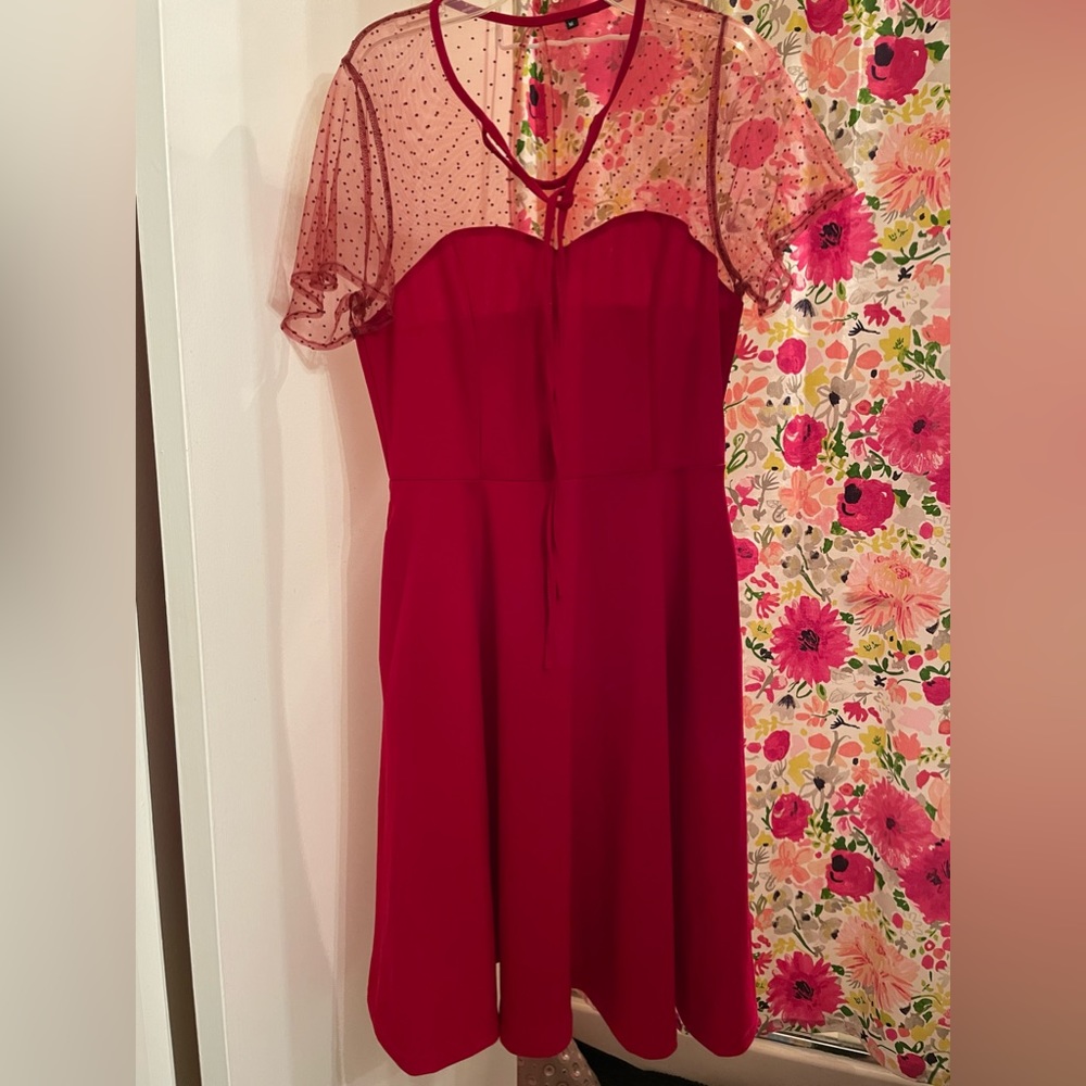 Red Cocktail Dress, Size M